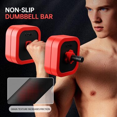 Набір гантелей JOROTO 30 кг 4-в-1: гантелі, штанга, гиря та бруси для дому. Ідеально для силових тренувань та фітнесу.