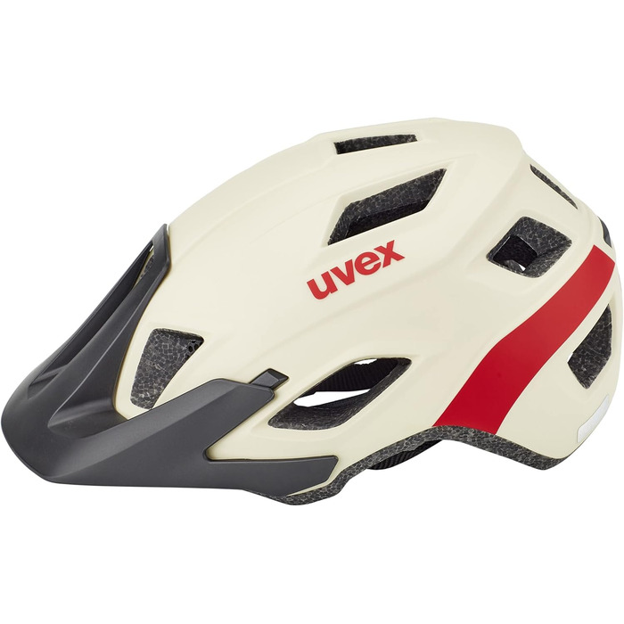 Велосипедний шолом uvex access для MTB, жіночий та чоловічий, легкий, регульований розмір 57-62 см, з оптимізованою вентиляцією, колір пісочно-червоний матовий