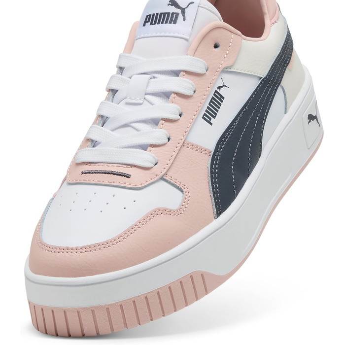 Жіночі кросівки PUMA Carina Street, біло-сірі з рожевим акцентом, розмір 38 EU