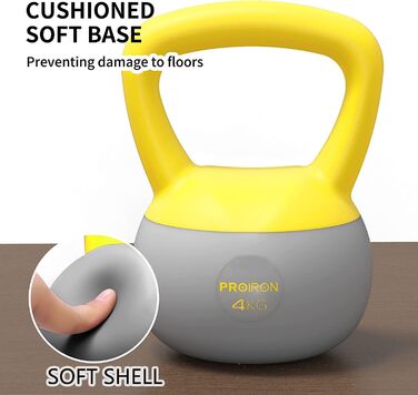 Гиря PROIRON Soft 2-10 кг, м'яка, для дому, для початківців, безпечна для підлоги