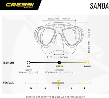 Cressi Samoa маска для дайвінгу та снорклінгу, набір маска + трубка Mexico, унісекс, універсальний розмір, прозоро-бірюзова