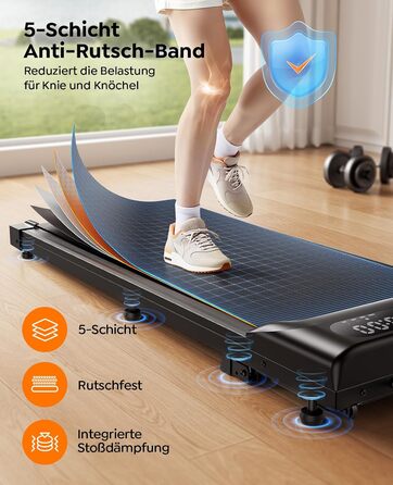 Електрична бігова доріжка Walking Pad для дому з пультом, компактний тренажер під стіл для фітнесу