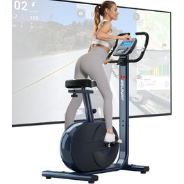 Велотренажер LESUNFIT з низькою рамою, 24 програми, Bluetooth, LCD-дисплей, до 150 кг, сумісний з фітнес-додатками