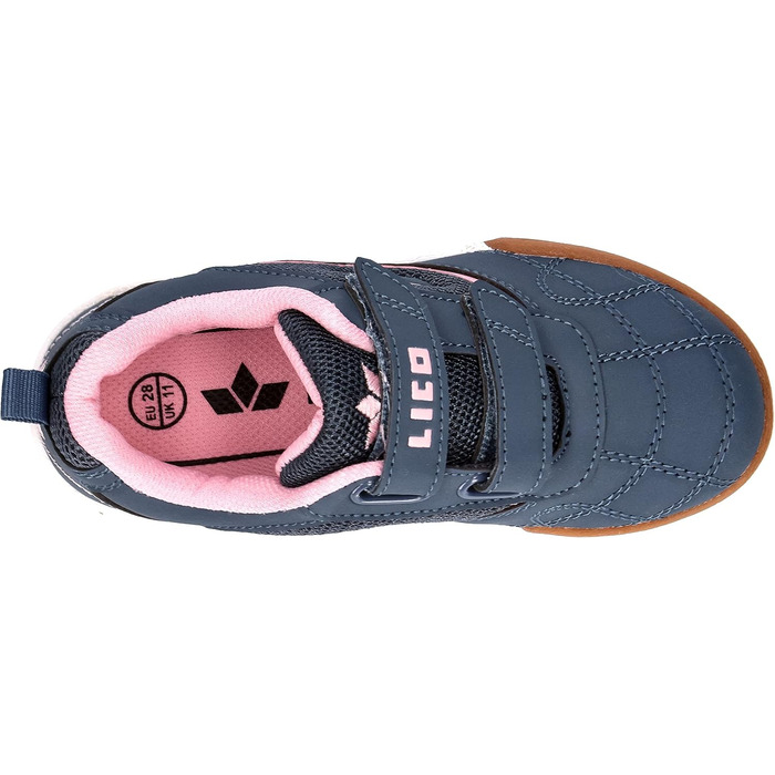 Дитячі спортивні зала спортивні черевики Lico Sloan (28 EU, сірий, рожевий)