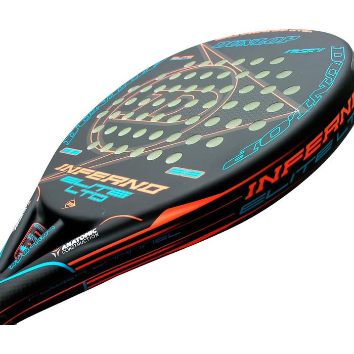 DUNLOP Inferno Elite – ракетка для падел-тенісу, оранжево-блакитна