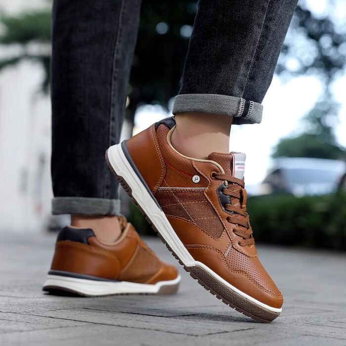 ARRIGO BELLO Чоловічі кросівки: зручні, універсальні, для відпочинку, роботи та прогулянок на природі. Розміри 41-46 (колір: коричневий)