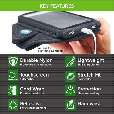 Браслет-тримач для телефону Tune Belt AB91 (iPhone 16/15/14/13/12, 11-16 Pro, 16e, Galaxy S24/S23) - Чорний