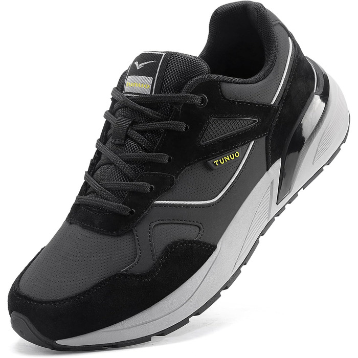 Чоловічі кросівки для відпочинку, бігу та ходьби. Розміри 41-45 EU (44 EU, чорний/сірий)