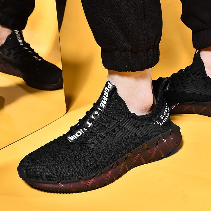 Чоловічі та жіночі спортивні кросівки для бігу та фітнесу Turnschuhe G156 Schwarz - дихаючі, легкі, з амортизацією