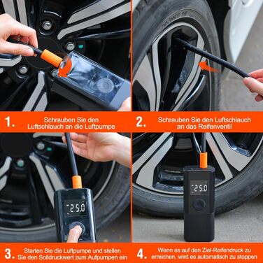 Електричний компресор для велосипедів EasyPump 12V: 150PSI, USB-C, LCD, LED, Powerbank, для всіх типів вентилів