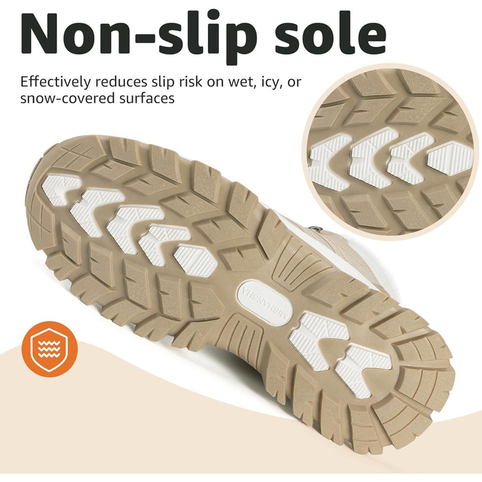 Зимові черевики Mishansha для жінок, утеплені, водонепроникні, для піших прогулянок, розмір 36-42, колір абрикосовий