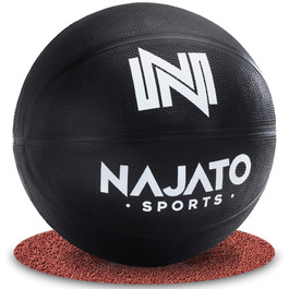 NAJATO М'яч баскетбольний – розмір 7 – для гри на вулиці та в приміщенні, чорний