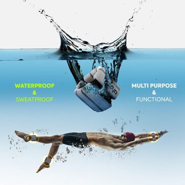 Регульовані вантажі на зап'ястя Fizyo – комплект з 2 шт. Міцні та портативні вантажі для зап'ястя та щиколоток для йоги, танців, балету, пілатесу, кардіо, аеробіки, ходьби (Сірий, 2x225г)