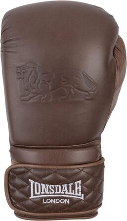 Боксерські рукавички Lonsdale зі шкіри, вінтажні, коричневі, 12 oz