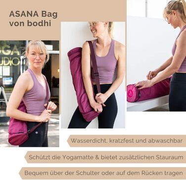 Сумка для йоги Bodhi ASANA 60 см, водовідштовхувальна спортивна сумка з зовнішніми кишенями, поліестер, для килимків і аксесуарів, шиферно-сіра