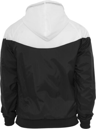 Чоловіча вітрівка Urban Classics Arrow Windrunner з капюшоном, демісезонна куртка з кольоровими блоками, 3XL, чорно-біла