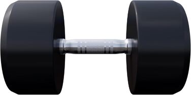 Гантель GORILLA SPORTS 32,5 кг, кругла, гума, чавунний сердечник, нековзна ручка, чорна