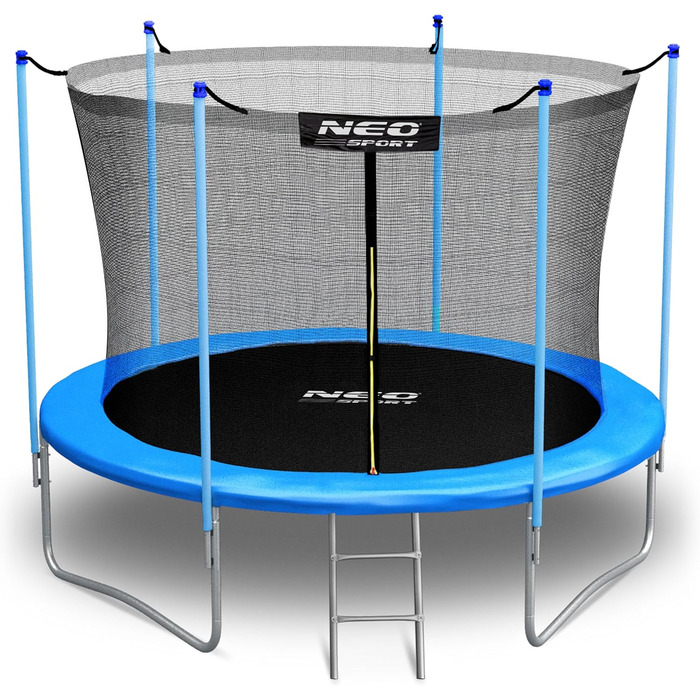 Батут Neo-Sport Outdoor для дітей з сіткою та сходами, 252 см