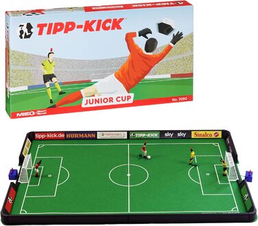 Настільна гра TIPP-KICK Junior Cup з бортами 82x56 см – готовий ігровий комплект: 2 гравці, 2 воротарі, 2 пластикові ворота, 2 м'ячі, ігрове поле з фетру