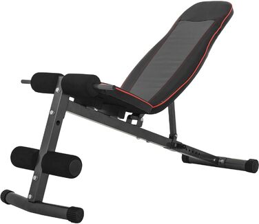 GORILLA SPORTS® Регульована лавка для жиму 9-в-1, кут 30°-60°, багатофункціональна, з м'якою фіксацією ніг, до 200 кг, для преса, спини та фітнесу