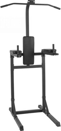 GORILLA SPORTS® Power Tower – багатофункціональний турнік, бруси, станція для підтягувань та віджимань, домашня силова станція, фітнес-тренажер для дому, чорний/білий