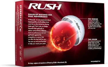 М'ячі для гольфу Pinnacle Rush, 15 штук, для дальніх ударів