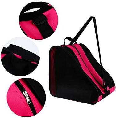 Сумка для роликових ковзанів, ролерів, унісекс, з регульованим плечовим ременем, рожева