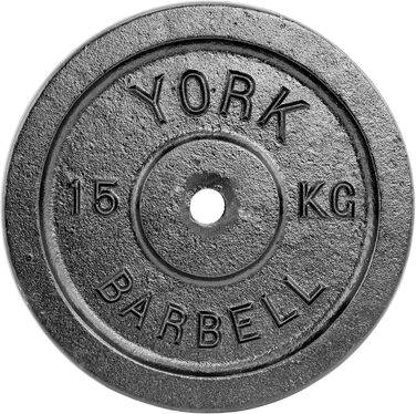 Диски для штанги York Fitness з чавуну, для силових тренувань і нарощування м’язів, довговічні, універсальні, преміум-якість