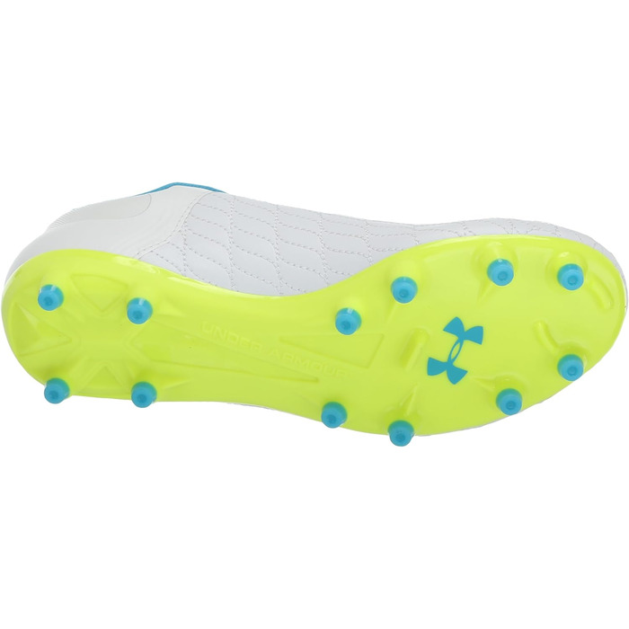 Кросівки футбольні Under Armour Magnetico Select 3.0 FG Unisex, 38.5 EU, білий/капрі жовтий, висока видимість