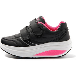 Жіночі кросівки JOMIX на липучці: спортивні, на платформі, для бігу, зручні, з антиковзкою підошвою, для фітнесу, тренувань, прогулянок, рожеві, 36 EU