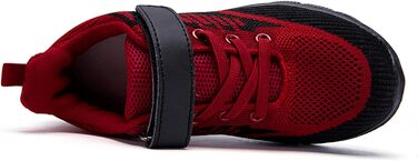 Дитячі кросівки YueYue для спорту та прогулянок: легкі, дихаючі, з товстою підошвою та зручною застібкою-липучкою. Розмір 36 EU (Колір: зелений/червоний)