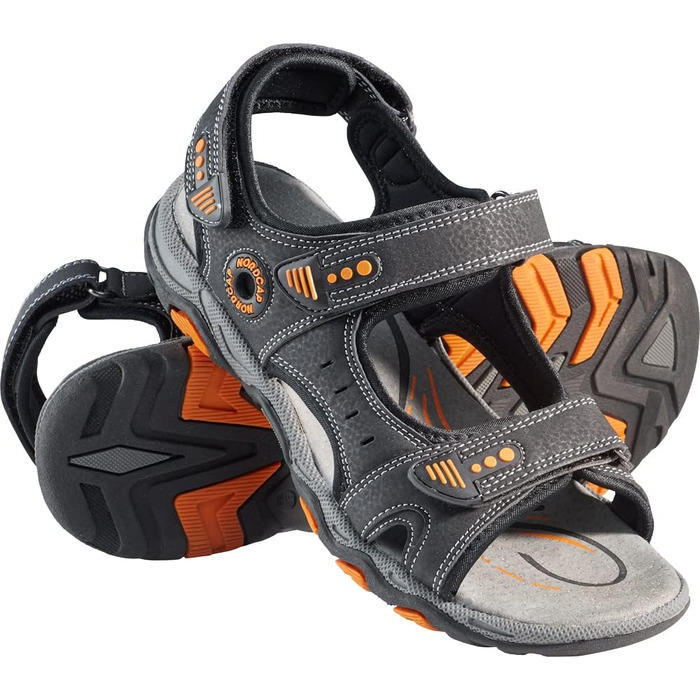 Трекінгові сандалі NORDCAP для жінок та чоловіків, зручні для хайкінгу та відпочинку на природі, з профільною підошвою та застібкою-липучкою, розміри 37-46, колір антрацит