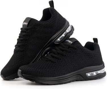 Жіночі кросівки для бігу Hitmars: спортивне взуття з повітряною подушкою, дихаюче, з неслизькою підошвою, легкі, для бігу по вулицях, для фітнесу, ходьби, розміри EU 36-42, чорний колір