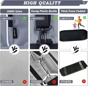 Сумка для роликів та ковзанів для дітей та дорослих (28-45 EU), сіра - L