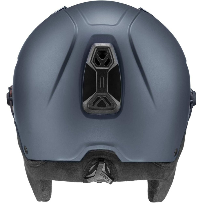 Гірськолижний шолом uvex HLMT 600 Visor для дорослих, темно-сірий з помаранчевим, матовий, розмір 59-61 см
