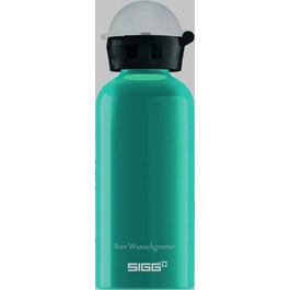 Алюмінієва пляшка для води SIGG KBT 0,4 л з іменною гравіровкою, бірюзова