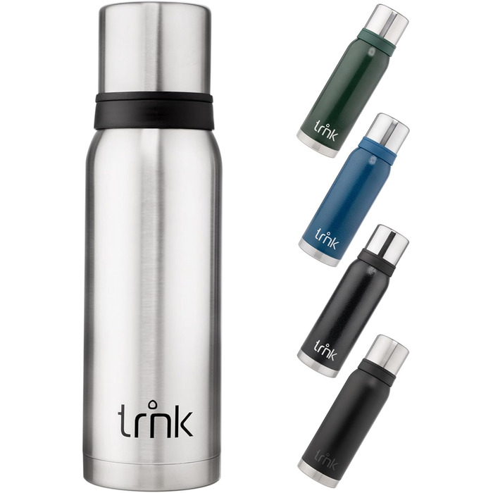 Термос trnk Outdoor Arktis 2, нержавіюча сталь, 1200 мл, BPA-free, 32 год гарячий, кришка з 2 чашками, для походів, можна мити в посудомийці