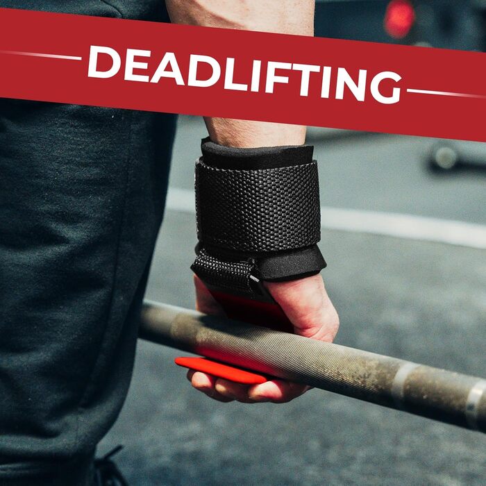 Набори для важкої атлетики BEAST RAGE: хрестовини, ремені для зап'ястя, неопренові пов'язки, неслизькі фітнес-бандажі для чоловіків та жінок (червоний)