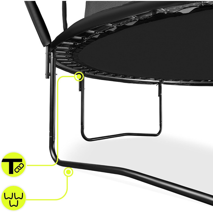 Трамплін гірчастий Hypermotion Outdoor для дітей 244/305/366/430/487 см - Швидковисихаючий, водонепроникний, чудова пружність, для саду (діаметр 244/305/366/430/487 см)