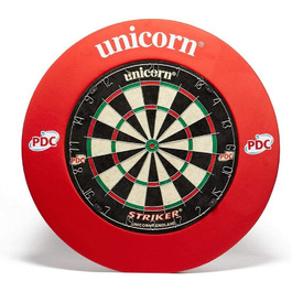 Дартс-мішень UNICORN Striker з обідком, універсальна, червона