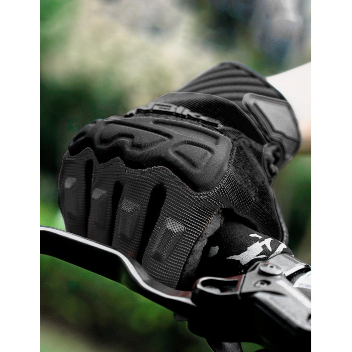 Рукавички INBIKE для MTB, Motocross: повний захист, TPR накладки на пальці, SCR-Pad, чорний, розмір M
