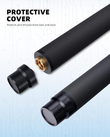 Карбоновий шафт для більярдного кия KONLLEN Low Deflection з Pro-Taper, 11.5/12.5 мм, з'єднання Uni-Loc, 74 см, чорний