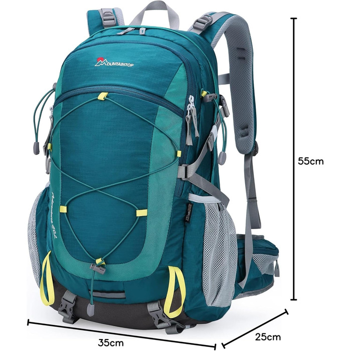 Рюкзак для туризму MOUNTAINTOP 40L з дощовиком, чоловічий/жіночий, для походів, кемпінгу, подорожей, 55x35x25 см