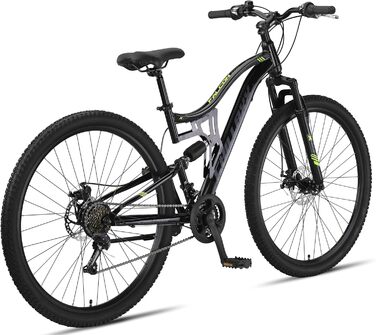 Гірський велосипед Chillaxx Bike Falcon Premium 24/26/27.5/29 дюймів для хлопців, дівчат, жінок і чоловіків, 21 швидкість, дискові гальма, повна амортизація