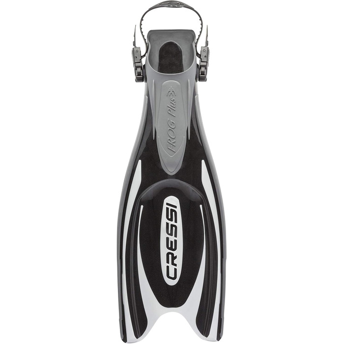 Ласти Cressi Frog Plus для дорослих M/L (41/44) чорний/сріблястий