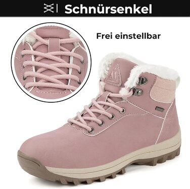 Зимові черевики Mishansha для чоловіків та жінок, теплі, з підкладкою, зимові чоботи, Outdoor, 36-48 EU (40 EU, Рожевий)