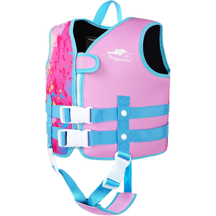 Дитяча жилет-плавучка для купання Gogokids Neopren, рожевий, S (13-30 кг)