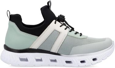 Rieker M6061: Жіночі сліпони-кеди зелені комбіновані, 38 EU - зручне взуття Rieker