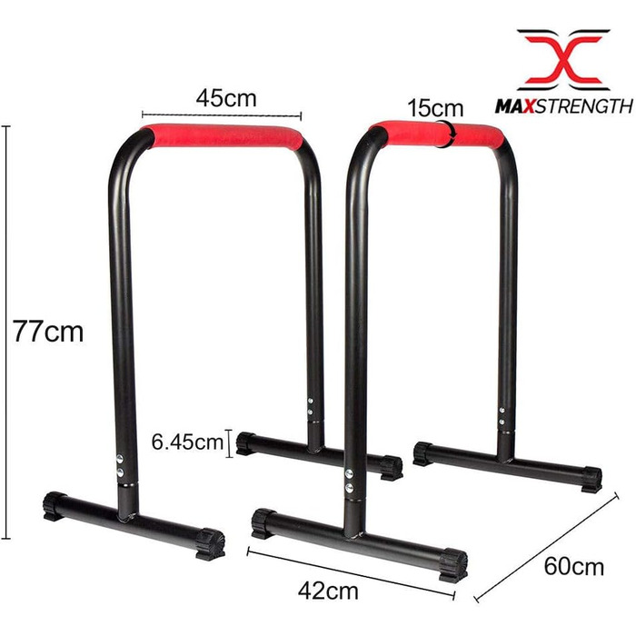 Паралельні бруси MAXSTRENGTH для фітнесу, кросфіту, калістеніки, ММА та тренувань з власною вагою