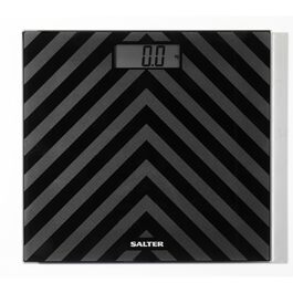 Цифрова ваги для ванної Salter SA00287, скло, 180 кг, чорний Chevron, LCD-дисплей, батарейки, миттєве вимірювання